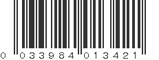 UPC 033984013421