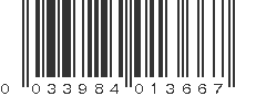 UPC 033984013667