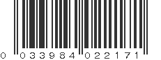 UPC 033984022171