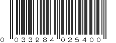 UPC 033984025400