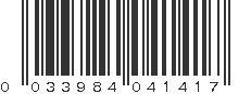 UPC 033984041417