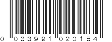 UPC 033991020184