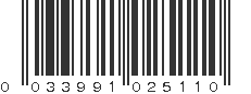 UPC 033991025110