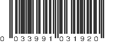 UPC 033991031920