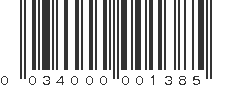 UPC 034000001385