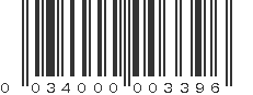 UPC 034000003396