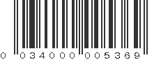 UPC 034000005369