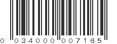 UPC 034000007165