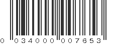 UPC 034000007653