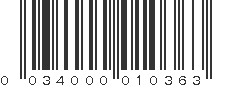 UPC 034000010363