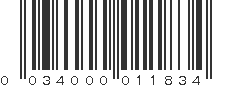 UPC 034000011834