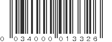 UPC 034000013326