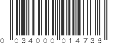 UPC 034000014736