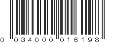 UPC 034000016198