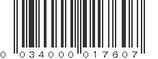 UPC 034000017607