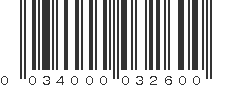 UPC 034000032600