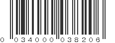 UPC 034000038206