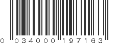 UPC 034000197163