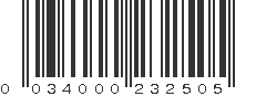 UPC 034000232505