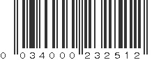 UPC 034000232512