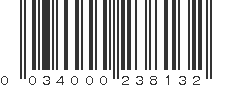 UPC 034000238132