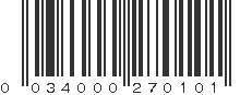 UPC 034000270101