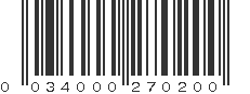 UPC 034000270200