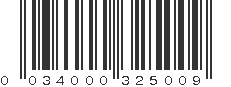 UPC 034000325009