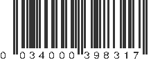 UPC 034000398317