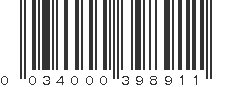 UPC 034000398911