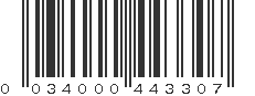 UPC 034000443307