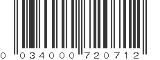 UPC 034000720712