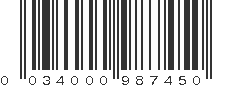 UPC 034000987450