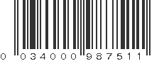 UPC 034000987511