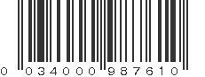 UPC 034000987610