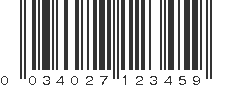 UPC 034027123459