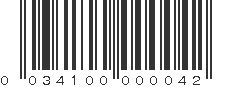 UPC 034100000042