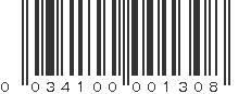 UPC 034100001308