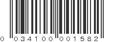 UPC 034100001582