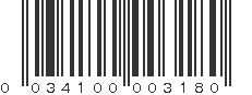 UPC 034100003180