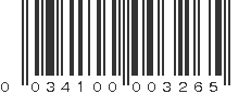 UPC 034100003265