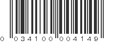 UPC 034100004149