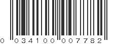 UPC 034100007782