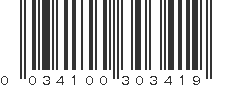 UPC 034100303419