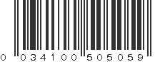 UPC 034100505059