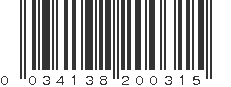 UPC 034138200315