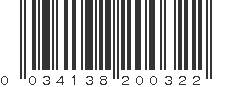 UPC 034138200322