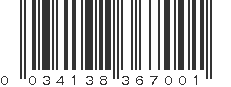 UPC 034138367001