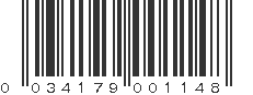 UPC 034179001148