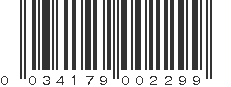 UPC 034179002299